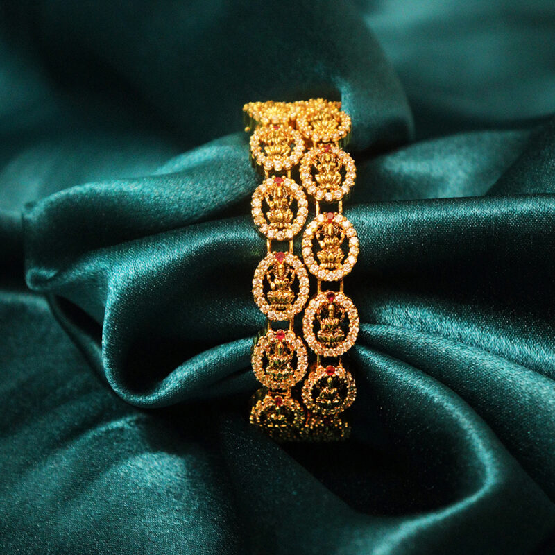Lakshmi Antique Gold-Plated Bangle