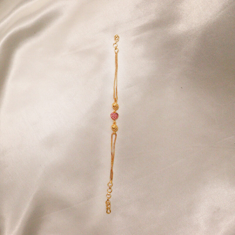 Ruby Heart Charm Bracelet - Image 2