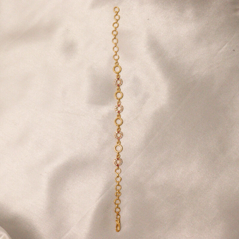 Sparkling Pink Circle Bracelet - Image 2