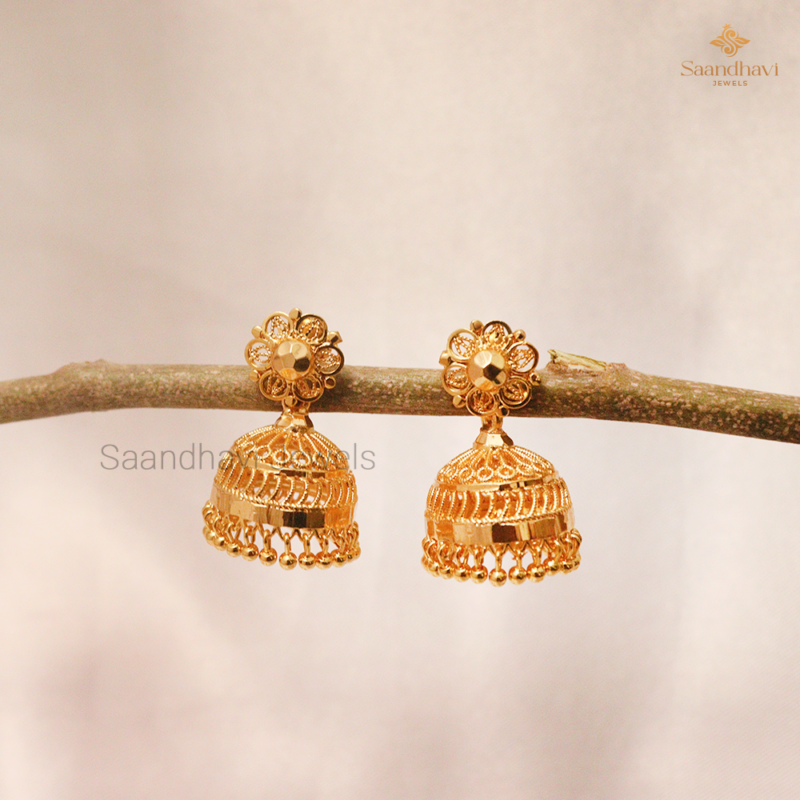 Golden Bell Jhumka - Image 2