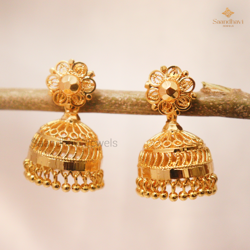 Golden Bell Jhumka