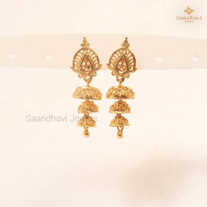Triple Tier Jhumka - Image 2