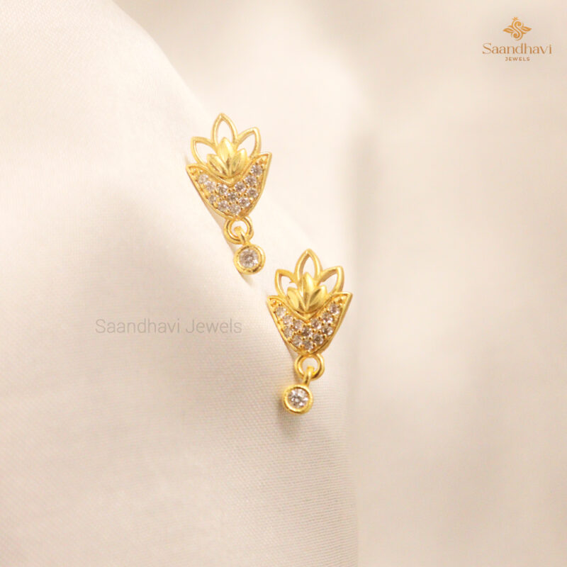 Shimmering Lotus Earrings - Image 2