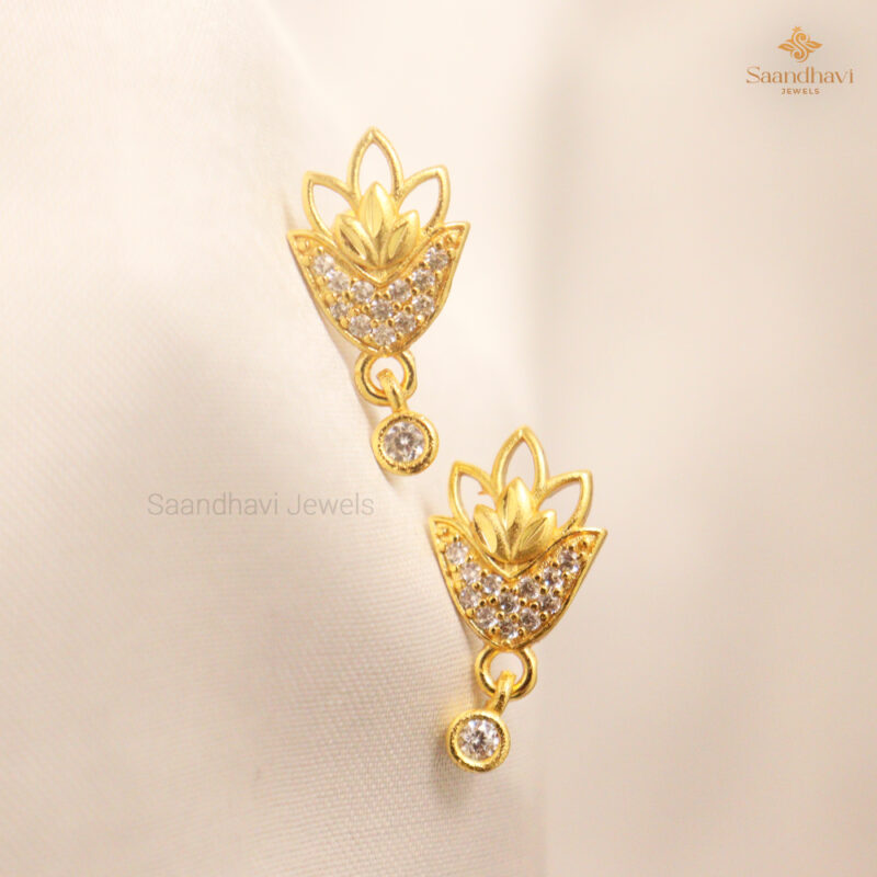 Shimmering Lotus Earrings