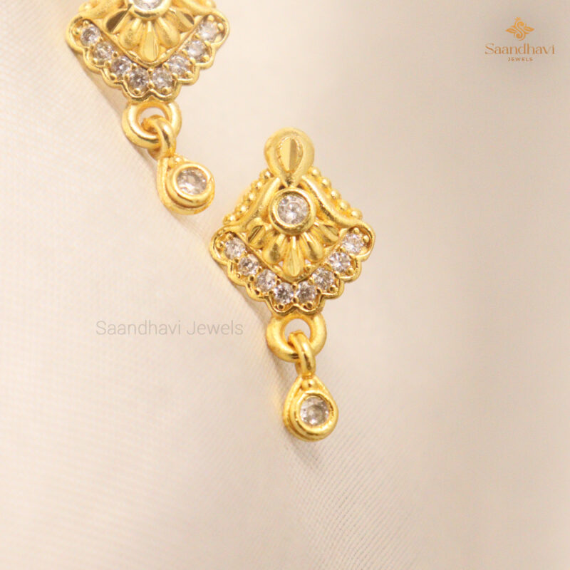 Square Drop Earrings - Image 2