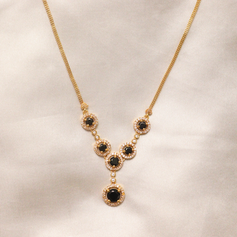 Classic Black Crystal Necklace - Image 2