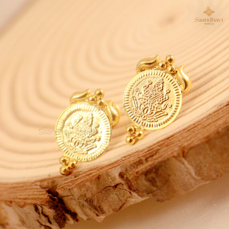 Lakshmi Coin Studs - Image 3