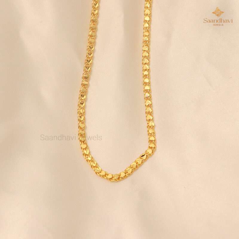 Golden Heart Link Chain