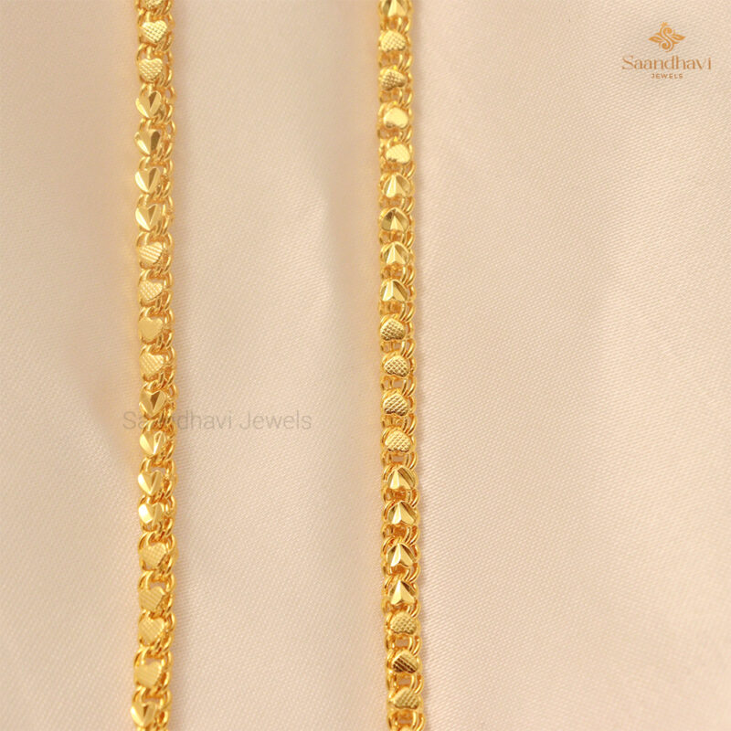 Golden Heart Link Chain - Image 2
