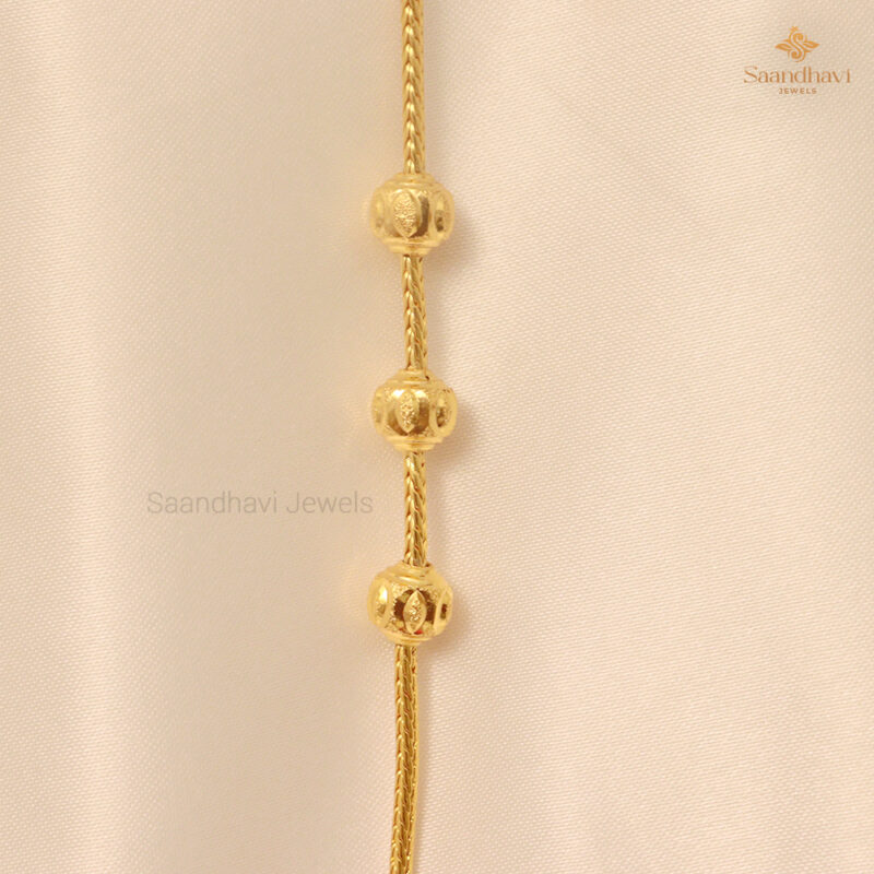 Gold Ball Mugappu Chain - Image 2