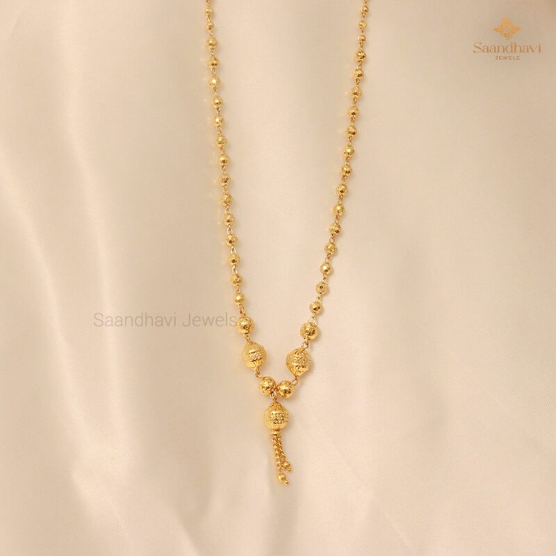 Gold Ball Matarmala Chain